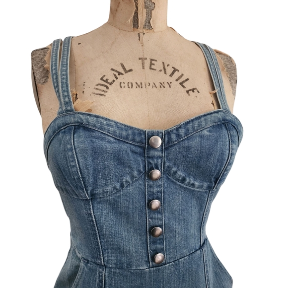 H&M Divided Denim Bustier Jean Dress 4 - Picture 2 of 4